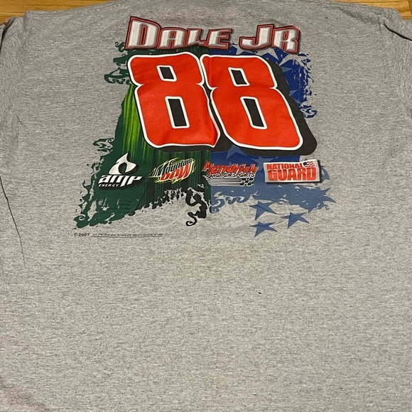 Nascar Dale Earnhardt Jr. Chase Authentics Gray T Shirt Sz 2XL 2007 Long Sleeve - Picture 3 of 7
